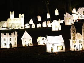 The "City of Light, City of Stories" lantern Display lights up College Green.