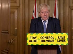 Prime Minister Boris Johnson during a media briefing in Downing Street, London, on coronavirus (COVID-19). Photo credit: PA Video/PA Wire