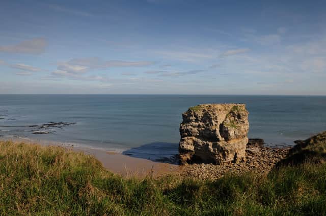 Emergency services were called to the scene near Marsden Rock.
