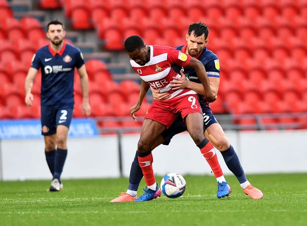 Sunderland defender Bailey Wright in action against Doncaster Rovers.