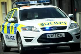 The driver was pulled over by the police on the A184.