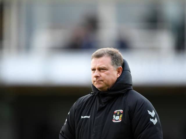 Coventry City boss Mark Robins