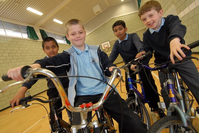 These Laygate Primary School pupils should be proud of their efforts. They were pictured with the school's new bike recycling scheme in 2009.
