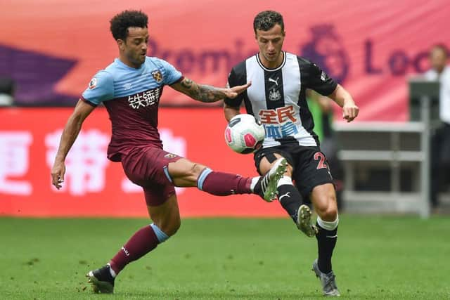 Jamie Sterry playing against West Ham United in the Premier League Asia Trophy.