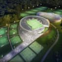 The proposed new Newcastle United "community stadium" and training complex, designed by North East-based GT3 Architects.