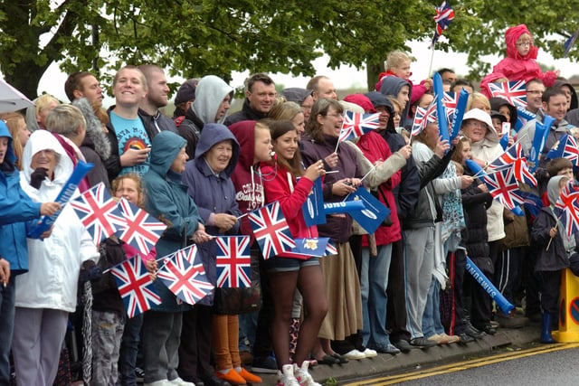 Wrapped up against the rain in Penshaw.