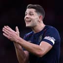 James Tarkowski of Burnley reacts during the Premier League match between Southampton and Burnley at St Mary's Stadium on October 23, 2021 in Southampton, England. (Photo by Ryan Pierse/Getty Images)