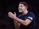 James Tarkowski of Burnley reacts during the Premier League match between Southampton and Burnley at St Mary's Stadium on October 23, 2021 in Southampton, England. (Photo by Ryan Pierse/Getty Images)