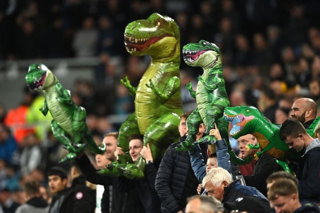 Dinosaur inflatables were brought to taunt Jordan Pickford when Everton came to St James's Park last month (Photo by Stu Forster/Getty Images)