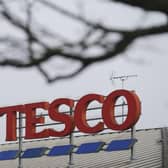 Tesco logo. (Pic credit: Daniel Leal / AFP via Getty Images)