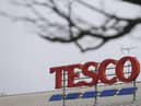 Tesco logo. (Pic credit: Daniel Leal / AFP via Getty Images)