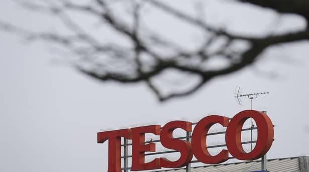 Tesco logo. (Pic credit: Daniel Leal / AFP via Getty Images)