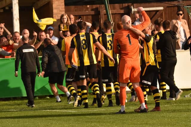 The Hebburn Town players celebrate. Picture by CNC Photography.