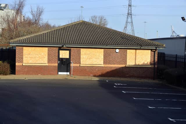 The boarded-up former South Tyneside driving test centre.