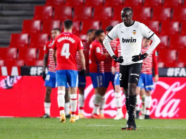Valencia defender Mouctar Diakhaby linked with Newcastle United. (Photo by Fran Santiago/Getty Images)