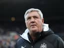 NEWCASTLE UPON TYNE, ENGLAND - FEBRUARY 29: Steve Bruce, Manager of Newcastle United looks on prior to the Premier League match between Newcastle United and Burnley FC at St. James Park on February 29, 2020 in Newcastle upon Tyne, United Kingdom. (Photo by Ian MacNicol/Getty Images)