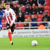 Nathan Broadhead playing for Sunderland.