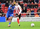 Nathan Broadhead playing for Sunderland.