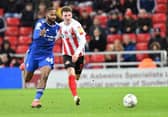 Nathan Broadhead playing for Sunderland.
