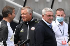 Chris Wilder and Steve Bruce will lock horns when Sheffield United welcome Newcastle United to Bramall Lane tomorrow evening.  (Photo by MICHAEL REGAN/POOL/AFP via Getty Images)