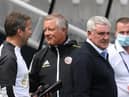 Chris Wilder and Steve Bruce will lock horns when Sheffield United welcome Newcastle United to Bramall Lane tomorrow evening.  (Photo by MICHAEL REGAN/POOL/AFP via Getty Images)