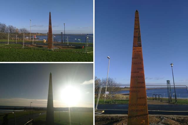 The huge metal artwork has appeared on the 'Hilltop' area of the park, which offers one of the best views in South Tyneside