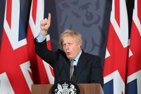 Prime Minister Boris Johnson during a media briefing in Downing Street, London, on the agreement of a post-Brexit trade deal.