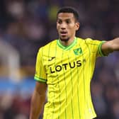 Isaac Hayden of Norwich gesturs during the Sky Bet Championship between Burnley and Norwich City at Turf Moor on October 25, 2022 in Burnley, England. (Photo by Nathan Stirk/Getty Images)