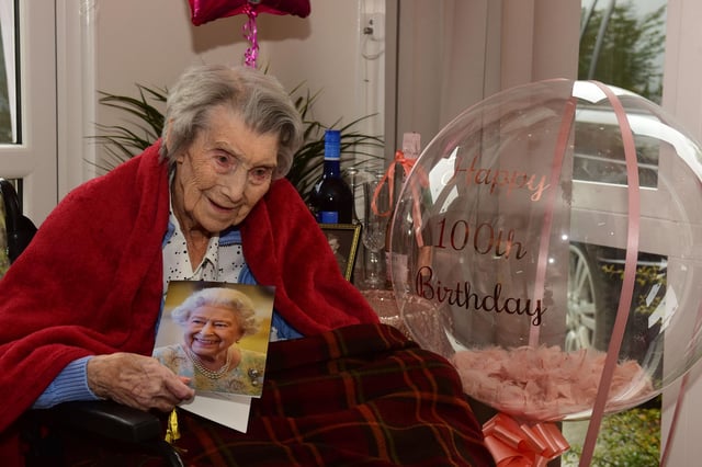Celebrating her 100th birthday on Bank Holiday Monday, Helen Cowdery, of Roseway House, Wear Street, Jarrow.