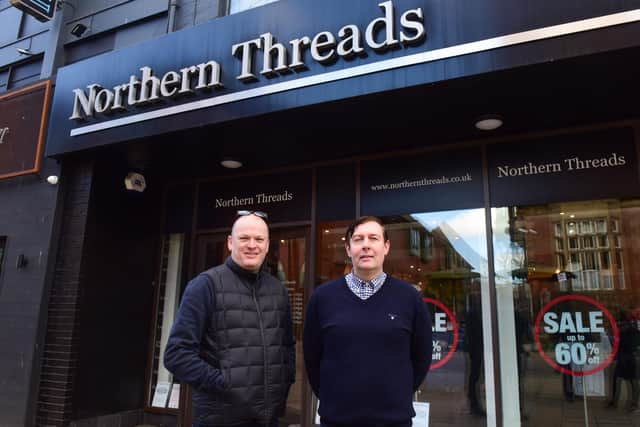 Colin Peat and Phil Goodfellow of Northern Threads, South Shields.