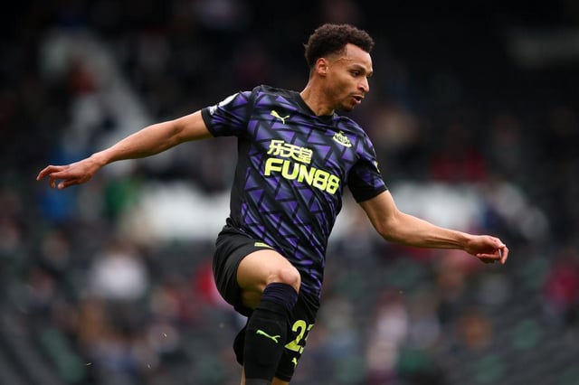 Jacob Murphy of Newcastle United in action during the Premier League match between Fulham and Newcastle United at Craven Cottage on May 23, 2021 in London, United Kingdom.