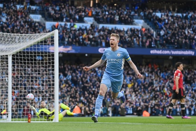After an indifferent start to his Premier League career with Chelsea, De Bruyne has become one of the world’s best players under Pep Guardiola and is still playing at the top of his game.