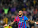 Newcastle United and Arsenal have been linked with a summer move for Memphis Depay (Photo by Pau BARRENA / AFP)