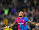 Newcastle United and Arsenal have been linked with a summer move for Memphis Depay (Photo by Pau BARRENA / AFP)