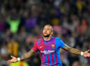 Newcastle United and Arsenal have been linked with a summer move for Memphis Depay (Photo by Pau BARRENA / AFP)