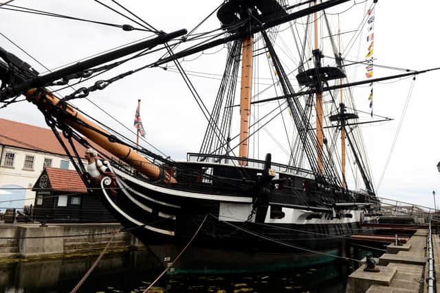 What is the name of this magnificent ship in Hartlepool? See North-East question 3. Picture by Frank Reid.