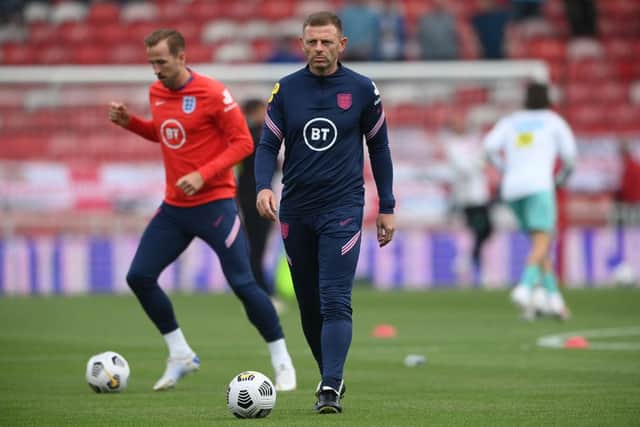 Newcastle United assistant coach Graeme Jones pictured on England duty. (Photo by Stu Forster/Getty Images)