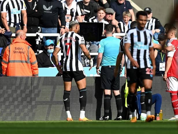 Chris Kavanagh overruled his original decision to give a penalty to the hosts (Photo by Michael Regan/Getty Images)