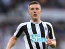 Newcastle player Matt Targett in action during the Pre Season friendly match between Newcastle United and Atalanta at St James' Park on July 29, 2022 in Newcastle upon Tyne, England. (Photo by Stu Forster/Getty Images)
