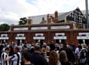 Newcastle United fans outside Craven Cottage in 2016.