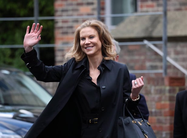 Amanda Staveley gives a celebratory wave. North News.