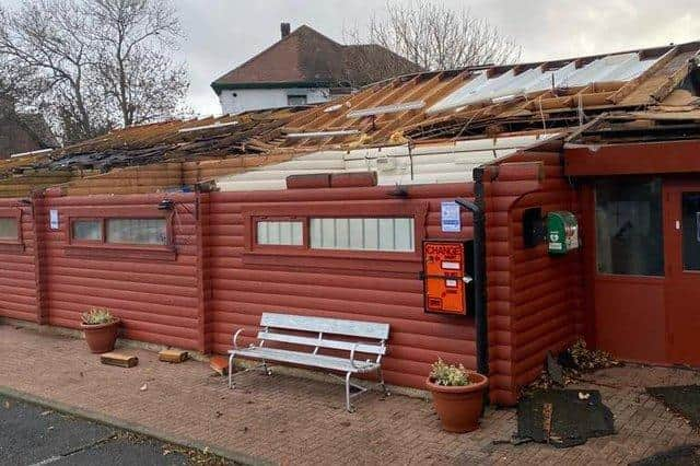 Storm Arwen damage at South Shields and Westoe Club. Picture by Duncan Murray.