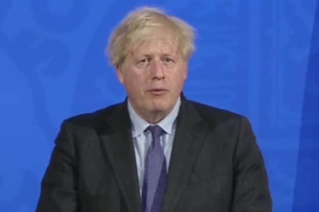 Prime Minister Boris Johnson during a media briefing in Downing Street, London, on coronavirus.