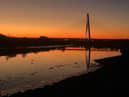Light fantastic! Sunderland's Northern Spire bridge.