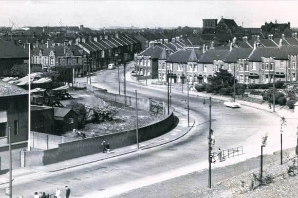Tyne Dock in 1961 and the view which awaited residents of the new flats.