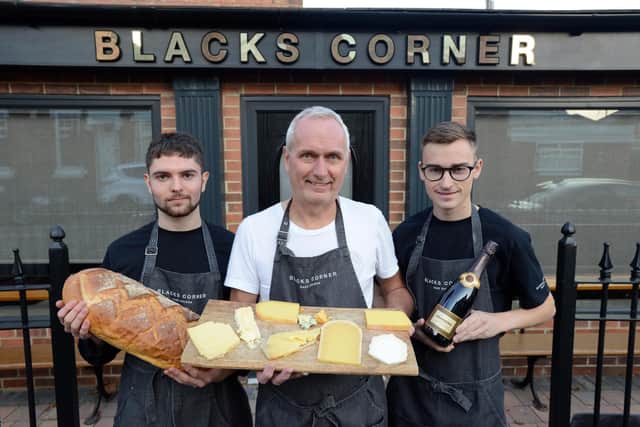 Blacks Corner Deli and Bakehouse will be delivering food parcels to those in need. Pictured here is deli manager John Craig with staff Nathan Bell and Joe Miller