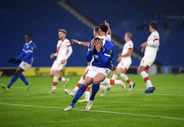 Brighton and Hove Albion have an awful shots-per-goal ratio in the Premier League this season. (Photo by Mike Hewitt/Getty Images)