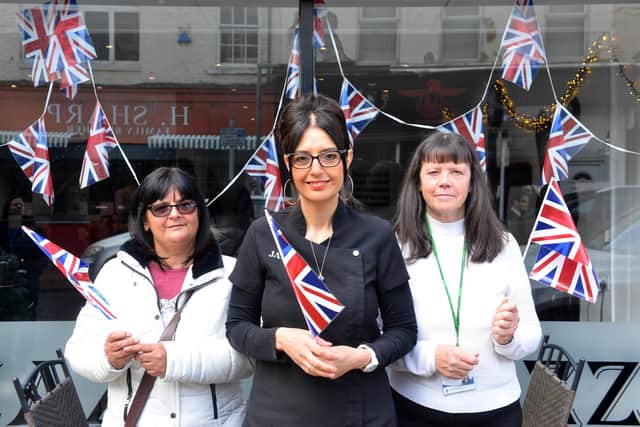 Frederick Street traders are to host a street festival to celebrate the Queens jubilee. From left Bonnita Riley, Sheena Carmichael and Cllr Judith Taylor.