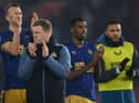 Newcastle United head coach Eddie Howe applauds the fans at the St Mary's Stadium last week.