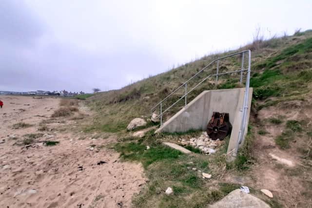 The Whitburn Long Sea Outfall sewer overflow.